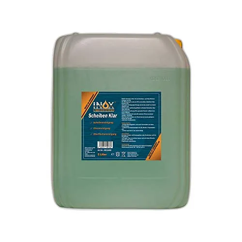INOX® Scheibenreiniger Konzentrat 5 L – Scheibenwischwasser-Zusatz für Autoscheiben | Universeller Glasreiniger für Wischwasser | Konzentrat für Glatte Oberflächen