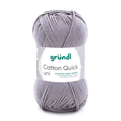 GRÜNDL WOLLE COTTON QUICK UNI SILBERGRAU 50 G 100G/5,98 EURO NEU
