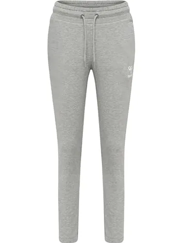 hummel hmlNONI 2.0 Jogginghose Damen grau, Größe S - Bequeme Jogginghose für Damen mit Kordelzug und modernem Design, ideal für Freizeit und Sport.