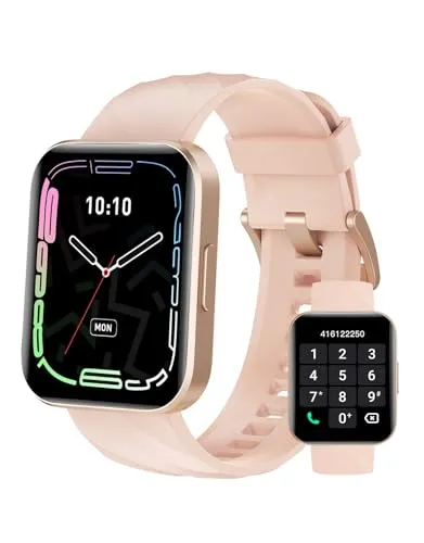 Smartwatch Damen Herren 1.85'' Smartwatch mit Bluetooth Telefonfunktion,Sportuhren Herren mit Schrittzähler Uhr Pulsuhr SpO2,Fitnessuhr Damen mit 110+ Sportmodi,Armbanduhr Kompatibel mit iOS Android