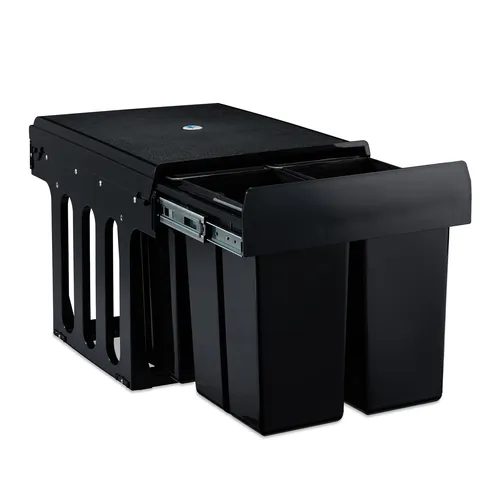 Einbaumülleimer - Ausziehbarer Küchenabfallsammler - Praktischer Einbaumülleimer für alle Räume, mit ausziehbarem Design und 34 cm Breite, ideal für eine platzsparende Abfalllösung in Ihrer Küche oder anderen Bereichen.