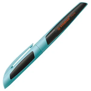 STABILO Flow Kugelschreiber - hellblau schwarz, trendiges Design mit ergonomischer Griffzone für angenehmes Schreiben