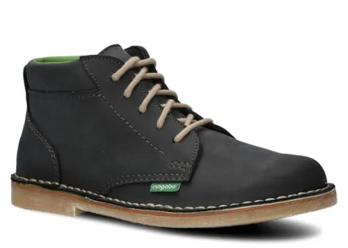 nagaba - Stiefeletten Damen - Boots Damen - Bequeme Schnürschuhe Frauen, Flache Schuhe Herbst, Frühling, Tobago - Modell 079 - Graphit - 40