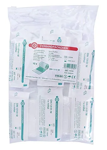 10x NOba Verbandpäckchen Verbandspäckchen Verband, steril, DIN13151 Erste Hilfe, M