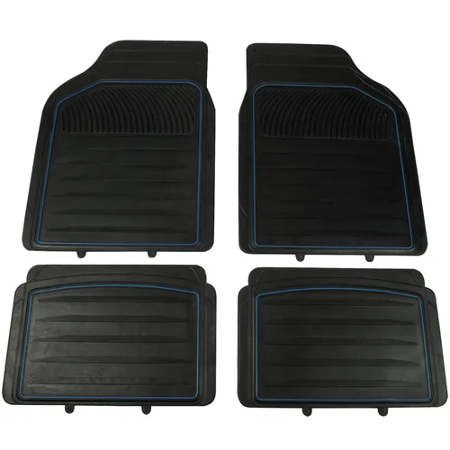 Cartrend Automatten Set Gummi 4-teilig Universal Gummi-Matten Fußmatten Auto PKW