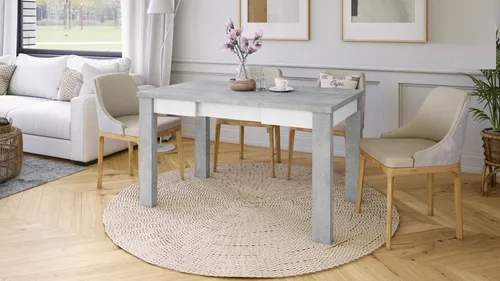 Design Esstisch Fonte - Ausziehbar von 85 bis 130 cm in Grau - Praktischer und eleganter Esstisch mit Synchronauszug für flexible Tischlängen. Ideal für gemütliche Abende oder Feiern. Maße: 85/130 cm x 76 cm x 75 cm, zerlegt geliefert mit Aufbauanleitung.