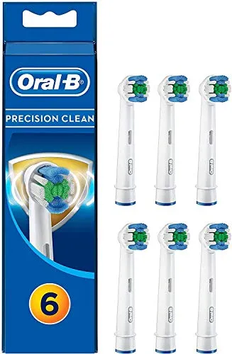 Braun Oral-B 4210201207436 Precision Clean Aufsteckbürsten Mit Bakterienschutz, Verhindert Bakterielles Wachstum Auf Den Borsten, 6 Stück