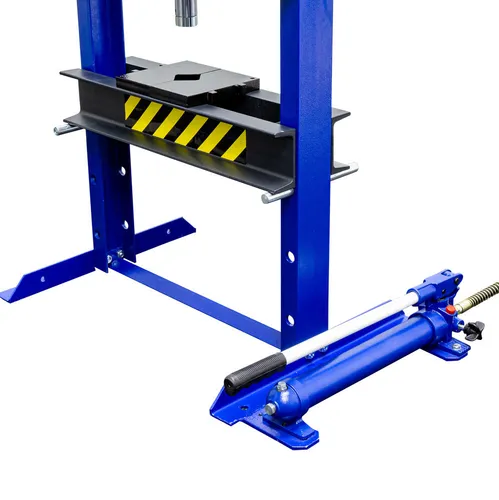 Profi Werkstattpresse 12t blau - Sonstiger Werkstattbedarf: Robuste hydraulische Presse mit 12 Tonnen Druckkraft, ideal für Profis und Heimwerker, platzsparend und flexibel einsetzbar.
