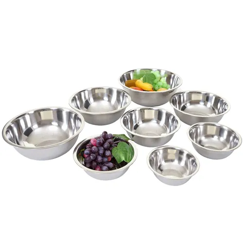 Mendler Rührschüsselset HWC-G98 – 8-teiliges Edelstahl Set - Rührschüsseln in 8 verschiedenen Größen, stapelbar und spülmaschinengeeignet. Ideal für platzsparende Lagerung und vielseitige Einsatzmöglichkeiten in der Küche.