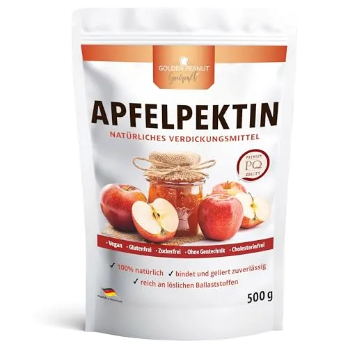 GOLDEN PEANUT Apfelpektin 500 g - Apfel Pektin, natürliches Geliermittel zusatzfrei, glutenfrei, Gelee und Marmeladen