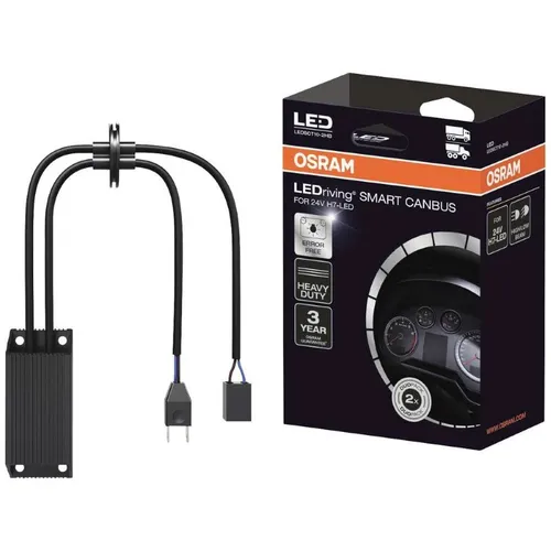 OSRAM Auto-Lampen-Adapter LEDriving LEDSCT10, 24V, 2 Stück - Sonderlampen, Smart Canbus Adapter für LED H7-Lampen, verhindert Fehlermeldungen und Flimmern, einfache Installation, spritzwassergeschützt nach IP54.