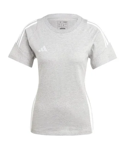 adidas Performance Tiro 24 T-Shirt Damen grauweiss, S (34-36) - Sportshirt für Damen, atmungsaktiv und ideal für Training und Freizeit, bietet optimalen Tragekomfort und Bewegungsfreiheit.