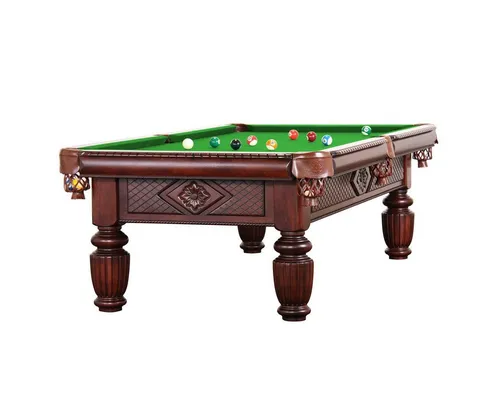 Billiard-Royal Billardtisch Apollo 8 ft., (Hochwertige und massive Ausführung in beliebter Billiard-Royal® Qualität), 3-tig Naturschieferplatte, Echtleder Auffangtaschen, Bandengummi K55