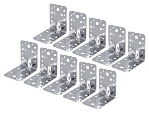 Alberts 820015 Schwerlast-Winkelverbinder, Silber - Stütze für stabile Konstruktionen, hochwertiger Edelstahl mit 2 mm Materialstärke für höchste Belastbarkeit und Langlebigkeit.