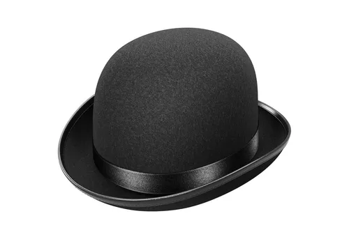 Wellgro Zylinder Hut Melone schwarz mit Satinband für Erwachsene