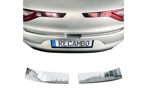 RECAMBO Ladekantenschutz für Renault Megane IV Schrägheck - Abdeckblenden aus rostfreiem 304er Edelstahl, idealer Schutz für die Stoßstange und perfekte Passform, wertet Ihr Fahrzeug optisch auf.
