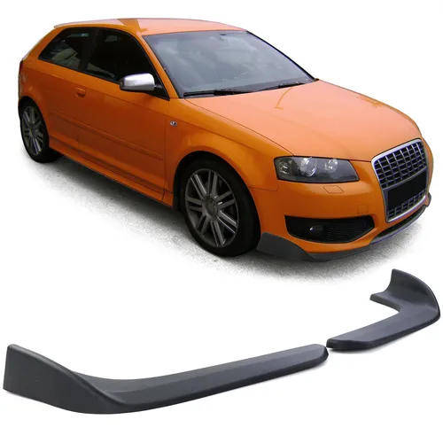 Front Spoiler Flaps Cup Wings flach universal Schwarz Performance 7