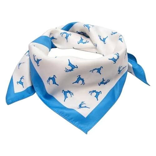 Alpenflüstern Trachten-Nickituch Springende Hirsche in traditionellen Farben ATX037 (hell-blau)
