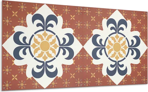 Muster Mit Blumenmotiv – Selbstklebende Fliesen für Wandverkleidung – 10 Stück 100 x 50 cm - Einfache Wandgestaltung mit selbstklebenden Fliesen. Ideal für jeden Raum, langlebig und pflegeleicht. Perfekt für kreative Akzente ohne Werkzeug – ideal für Mietwohnungen!