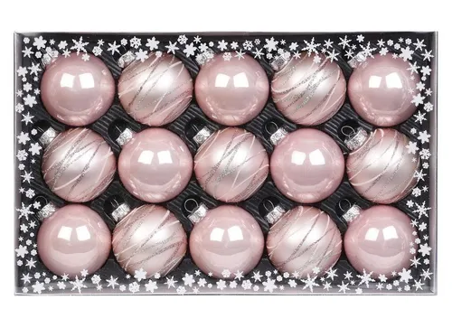 MAGIC by Inge Weihnachtsbaumkugel Kugelsortiment 15 Stk 6cm Noble Rose