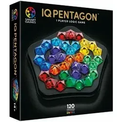 SmartGames IQ Deluxe Pentagon - Puzzlespiel mit 120 Herausforderungen - Gesellschaftsspiel für ab 14 Jahren, fördert logisches Denken und Problemlösungsfähigkeiten mit spannenden Herausforderungen.