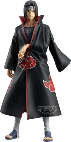 Banpresto Itachi Uchiha Actionfigur 28 cm - Model Statuen, detailreiche PVC-Figur aus Naruto Shippuden, ideal für Anime-Fans und Sammler, kommt in versiegelter Box mit Basisständer.