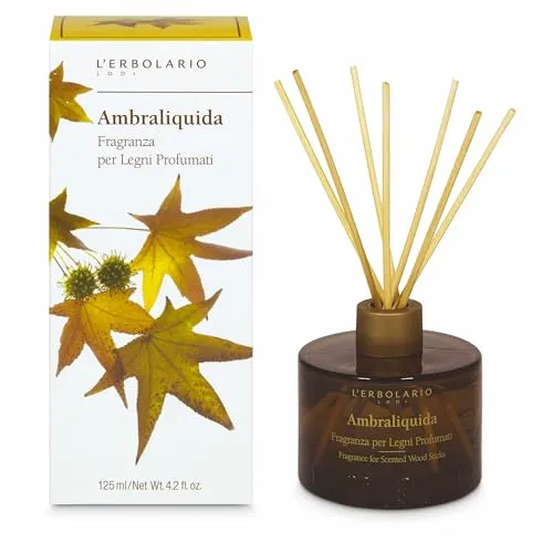 L'Erbolario Ambraliquida Duft für parfümierte Hölzer, 125 ml