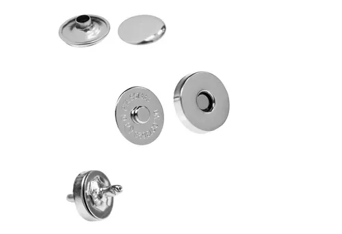 maDDma 10 Magnet-Verschlüsse mit Nieten, 14mm - Schnallen für Taschen, Geldbörsen und Alben – universell einsetzbar mit verschiedenen Größen und Farben, ideal für kreative Projekte.