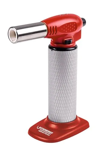 ROTHENBERGER HOT FIRE Flambierbrenner - Küchenbrenner für vielseitige Anwendungen, mit einstellbarer Flamme bis 1300°C und sicherem Zündmechanismus, ideal zum Karamellisieren und Über-Kopf-Arbeiten.