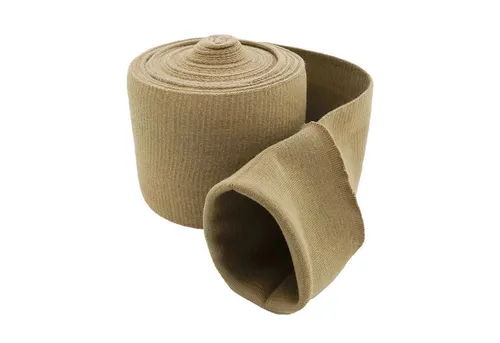 maDDma Stoff 0,25m Bündchen Ärmelbündchen Schlauchware Bündchenstoff für Ärmel, beige