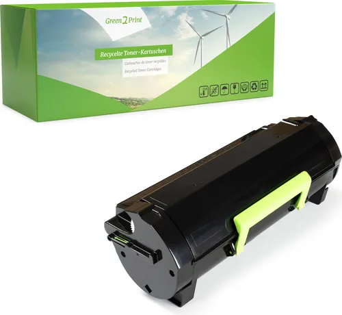 Green2Print Toner schwarz - 5000 Seiten für Lexmark - Umweltfreundlicher Recycling Toner schwarz mit hoher Ergiebigkeit von 5000 Seiten, passend für Lexmark MS310D, MS410D und mehr. Ideal für nachhaltigen Druck.