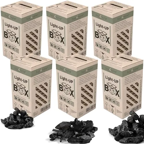holz4home® Light-UP Box Anzünder (6 x 1 Set) 15 Kg von holz4home
