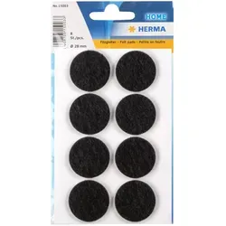 HERMA 15003 Filzgleiter Selbstklebend - 8 Stück, 28 mm, optimaler Schutz für empfindliche Möbel und Böden, ideal für Tische und Stühle