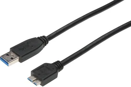 Digitus USB-Kabel USB 3.2 Gen1 (USB 3.0 / USB 3.1 Gen1) USB-A Stecker, USB-Micro-B 3.0 Stecker 0.25m Schwarz AK-11234