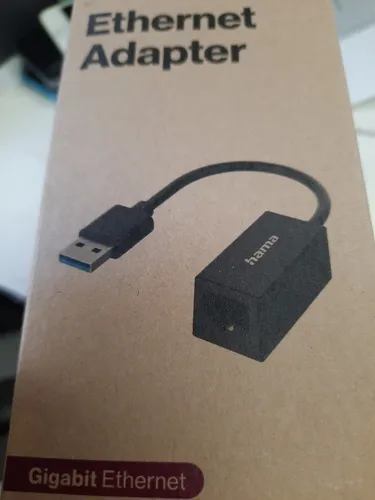 Hama - 300024 Netzwerk-Adapter, USB-Stecker - LAN/Ethernet-Buchse, Gigabit