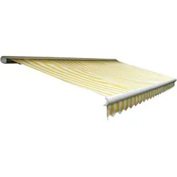 MCW Kassetten-Markise Gelb-Weiß, 400x300 cm in gelb von MCW