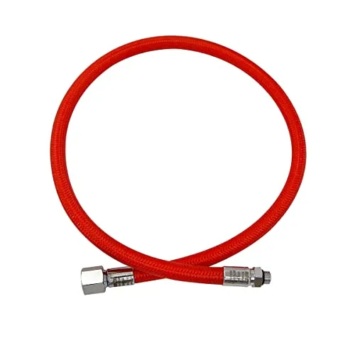 XS Scuba Miflex Xtreme Regulator Schlauch – 38 UNF 100 cm, Rot, Polyurethane, Polyester, und Nylon, 100 cm, 1 Stück