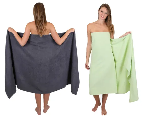 Betz Badetuch 2 Stück Badetücher groß XXL PALERMO Größe 100 x 200 cm, 100% Baumwolle (Set)