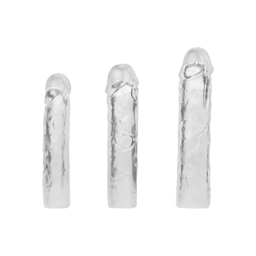 EIS, Geaderte Penishülle, 3 Stück, 16-19 cm, realistisch & stimulierend