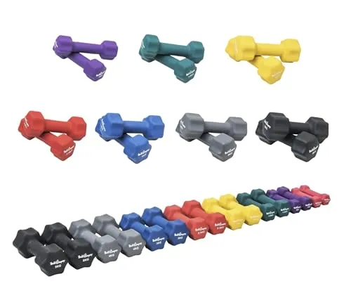 Bad Company Neopren Hanteln Set 38 kg für Fitness und Gymnastik