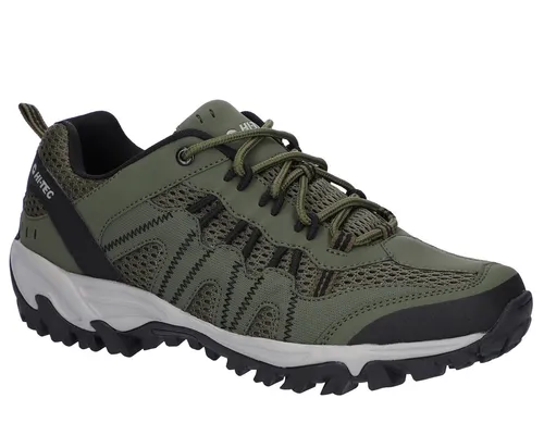 Hi-Tec Jaguar Freizeit-Wanderschuhe für Herren in olivegrün - Wanderschuhe mit stabiler, leichter Oberstruktur und atmungsaktivem Mesh-Futter für optimalen Komfort. Ideal für sportliche Aktivitäten und den Alltag.