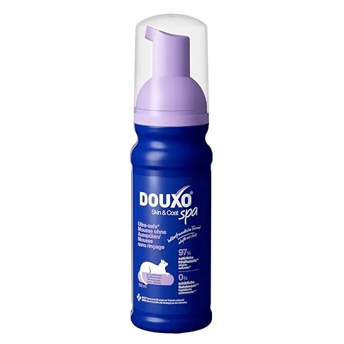 DOUXO Skin & Coat SPA – Ultra-Safe* Trockenshampoo Katze, 150 ml, säubert frischt das Fell auf, hinterlässt das Fell weich, glänzend und angenehm duftend, hautfreundliche Formel