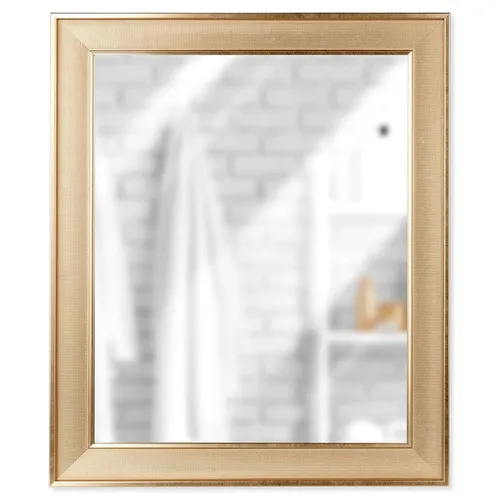 H&S Decoration Wandspiegel 50x60 cm - Moderner goldfarbener Hängespiegel für Wohnzimmer und Bad, dekorativ und vielseitig einsetzbar, ideal für jedes Zimmer.