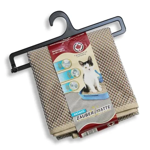 CanadianCat Company | Katzenklo Matte groß XL Zaubermatte Select ca. 60 x 90 cm in grau - leicht zu reinigende Katzenmatte, rutschfest & wasserdicht
