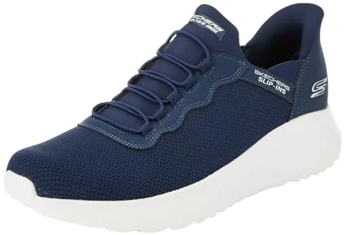 Skechers Vortex 2.0 - Quantroid 400604L-NVBL, Sportschuhe für Jungen, Blau - Laufschuhe mit blinkenden LEDs für zusätzlichen Spaß. Der Klettverschluss und die gepolsterte Einlegesohle bieten Komfort und eine individuelle Passform, ideal für aktive Kinder.