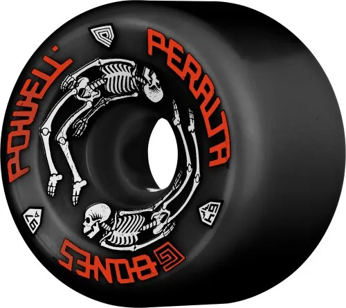Powell G Bones Skateboard-Rad, 4 Stück, Schwarz, 64 mm von Powell Peralta
