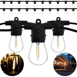 LUMILED Außenlichterkette 20M mit 20 E27 LED Lampen
