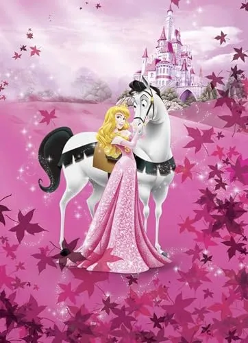 Komar Disney Fototapete SLEEPING BEAUTY | 184x254 cm - Wandaufkleber mit zauberhaftem Dornröschen-Motiv, hochwertiger Druck und umweltfreundliches Material für ein traumhaftes Kinderzimmer.