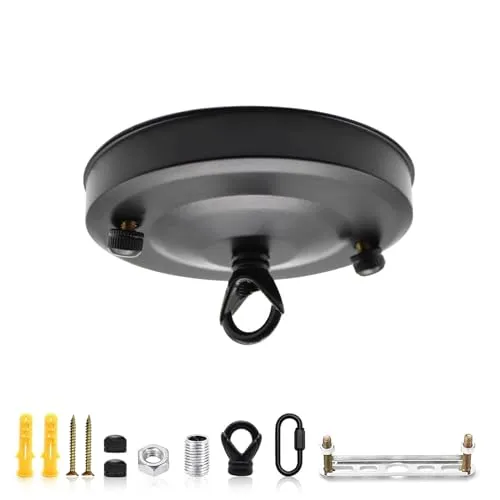 KLEHOPE Lampenaufhängung, Deckenbaldachin - Hängeleuchten & Pendelleuchten – Robuste Deckenhalterung mit hoher Tragfähigkeit von bis zu 7 kg, ideal für Kronleuchter und kreative Dekorationen.