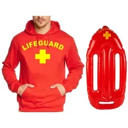 coole-fun-t-shirts Kostüm Lifeguard Rettungsschwimmer Kostüm Hoodie + Schwimmboje S - 5XL M
